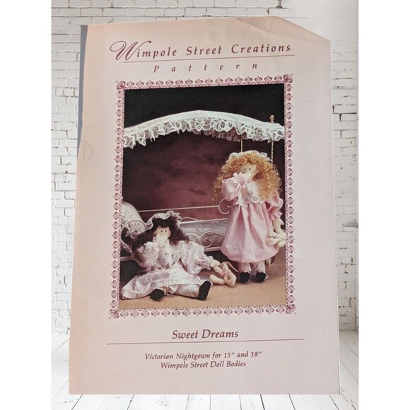 Wimpole Street Creations Pattern Sweet Dreams Victorian Nightgown For 15/18 Doll - Picture 1 of 4